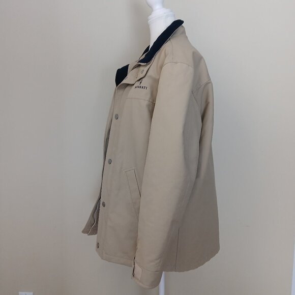 Maserati Blouson Utility Jacket Beige Size Medium - Picture 3 of 11